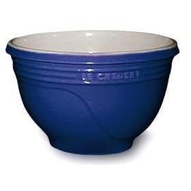 Le Creuset Stoneware Medium Mixing Bowl, Cobalt Blue