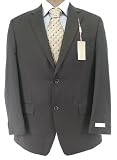 Michael Kors Mens 2 Button Flat Front Solid Dark Olive Wool Suit