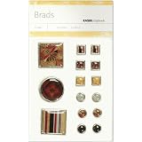 Metal & Epoxy Brads 15/Pkg-Grandiose