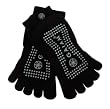 Gaiam All Grip Yoga Socks Grey Dots, Medium/Large