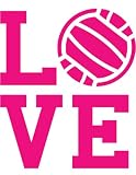 Love Volleyball Wall Decal