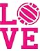 Love Volleyball Wall Decal