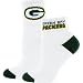 Green Bay Packers Ladies Short Crew Roll Down Socks