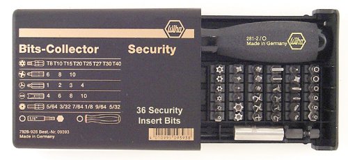 Wiha 71990 Standard Security Bit Set, 39 Piece