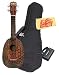 Kala KA-PSS Mahogany Pineapple-Style Soprano Ukulele Bundle with Gig Bag, Cherub Tuner, and Polishing Cloth