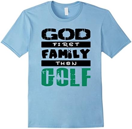 Men's God first, family then Golf shirt 3XL Baby Blue