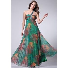Buy #286 Rhinestone Bead Shoulder Pleated Evening Dress by Cinderella