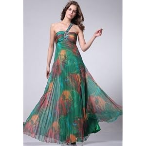 Buy #286 Rhinestone Bead Shoulder Pleated Evening Dress by Cinderella