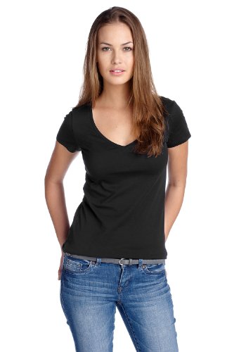 edc by ESPRIT Damen T-Shirt Regular Fit, 032CC1K025, Gr. 38 (M), Schwarz (black 001) Preisvergleich