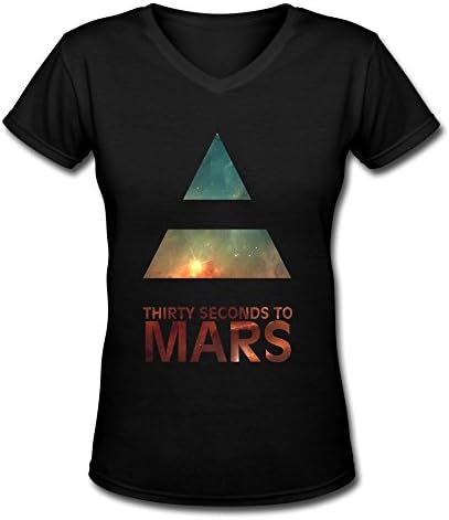 RIDA Women's 30 Seconds To Mars 30STM Triangle Sun V-Neck T-shirts X-Large
