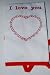 Embroidered Baby Bib - Red I love you with Heart