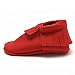 Sayoyo Baby Red Tassels Soft Sole Leather Infant Toddler Prewalker Shoes (6-12 months, Red)