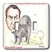 Londons Times Funny Panel Hollywood Cartoons - Chow Bela Lugosi - Light Switch Covers - double toggle switch Image