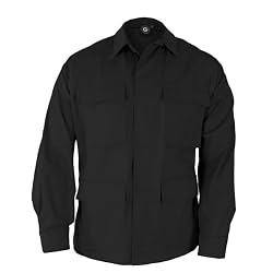 BLACK CHEAP POLY / COTTON RIPSTOP BDU COATS F546425001