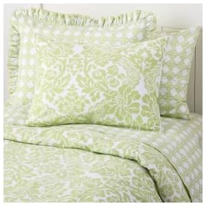 Lattice and Wallpaper Floral Bedding