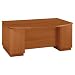 Office Products : Bush Furniture Milano Bow Front Double Ped Desk, Golden Anigre