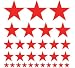 Set of 30 - Red Stars Vinyl Wall Graphic Decals Stickers