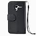 navor Motorola Moto X (First Generation) Folio PU Leather Wallet Case with Money Pocket (Black)
