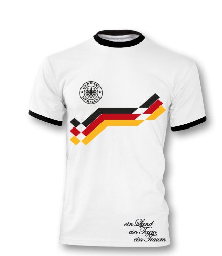 Luckja EM 2016 Deutschland Trikot Fanshirt Retro-shirt Motiv 10 Herren