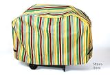 Two Dogs Designs 53-Inch Grill Cover, Long, Green Stripes
