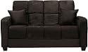 Cabo Convertible Loveseat Black Microfiber