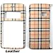 Burberry Light Brown Black Checkered Design Leather Finish Snap-On Cover Hard Case Cell Phone Protector for LG enV2 VX-9100 VX9100 Image