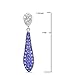 Sterling Silver Purple Crystal Drop Earrings made with Swarovski Elements
