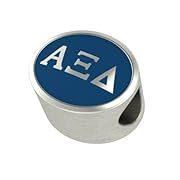 Alpha Xi Delta Enamel Sorority Bead Charm Fits Most European Style Bracelets. High Quality Bead in Stock for Fast Shipping