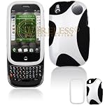 Palm PRE Solid White/Black Silicon Case + Free LiveMyLife Wristband
