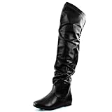 Nature Breeze Vickie Hi Knee high Boots,Vickie-Hi6.0 Black Pu 8