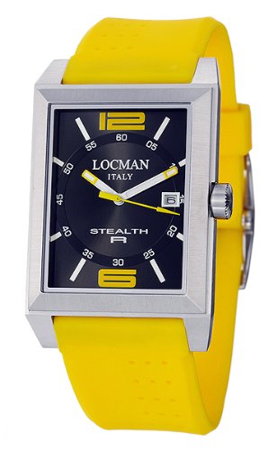 Locman Men's Sport Stealth Rectangular Watch 240BKYL1YL