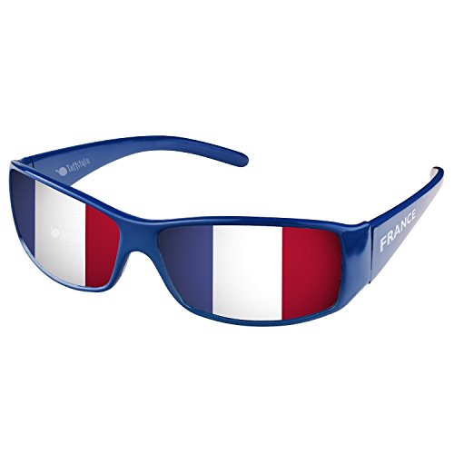 Taffstyle® Fanartikel Sonnenbrille Fan Brille zur Fussball Weltmeisterschaft 2014 WM & EM Länder Flagge Style – Frankreich