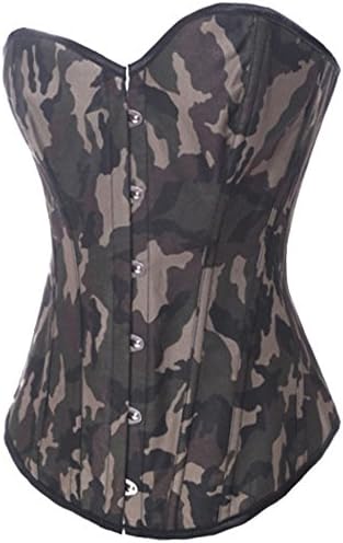 Paysu Women's Sexy Women Army Camouflage Fashion Corset, Halloween Costume