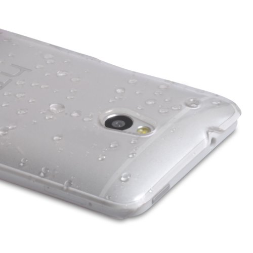 HTC One Mini Case Purple / Clear Raindrop Hard Cover