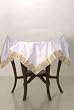 White Sari Table linen /table cloth / Topper - Custom Made