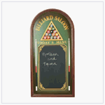 Billiards Menu Board