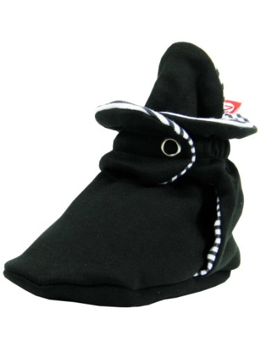 Infant Unisex Solid Color Baby Booties With Striped Lining by Zutano