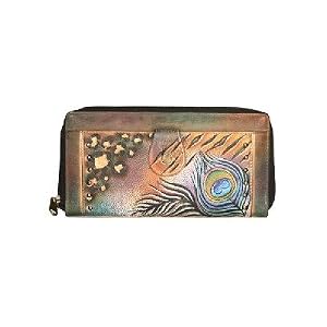Buy Anuschka Bags HAND PAINTED Leather Clutch Wallet #1050PKS Women by Anuschka