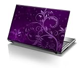 15'6 Inch Taylorhe laptop skin protective decal purple vines and flowers beautiful