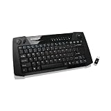 IOGEAR Multimedia Keyboard with Laser Trackball and Scroll Wheel, 2.4GHz Wireless GKM561R (Black) ~ Iogear