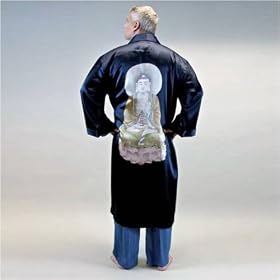 Click here to buy Texere Silk Men's Blue Silk Robe, 100% Silk, Hand Painted and Hand Dyed Men's Bathrobe -- Blissful... by TexereSilk.