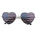 grinderPUNCH® Women's Heart Shaped American Flag Cute Sunglasses US Shades