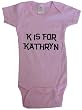 K IS FOR KATHRYN / Hurry Up - Name-series - White or Pink Onesie / Baby T-shirt