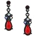 Jewelry : Blaze Siam Tone Tri-Sparkle Drop Earrings