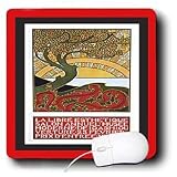 Florene Art Deco and Nouveau - Famous Art Nouveau Tree With Red White n Black Frames - Mouse Pads