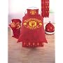 Manchester United Duvet Cover and Pillowcase FC Shadow Crest Man Utd Kids Bedding