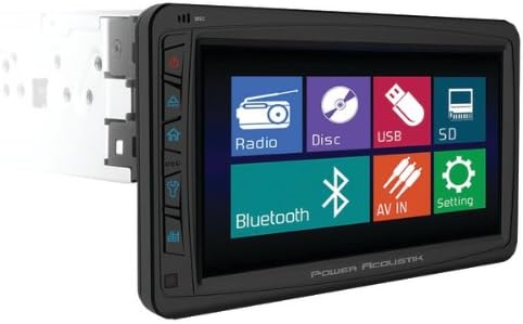 POWPD712 - POWER ACOUSTIK PD_712 7 Single_DIN In-Dash Motorized LCD Touchscreen DVD Receiver with Detachable Face (Smart Control for Mobile Device Integration, Without Bluetooth)