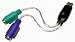 Cables Unlimited USB-2400 USB to PS/2 Keyboard & Mouse Splitter Cable (2.3 feet)