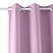 Deconovo Blackout Curtain Panel – Solid Grommet Top, Thermal Insulated & Energy‑Saving, Machine‑Washable Room Darkening Window Treatment for Bedroom & Living Room, 1 Panel, Lavender, 42W x 63L