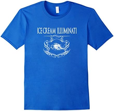 Men's Ice Cream Illuminati T-shirt The Ice Cream Maker Tee Gift Large Royal Blue